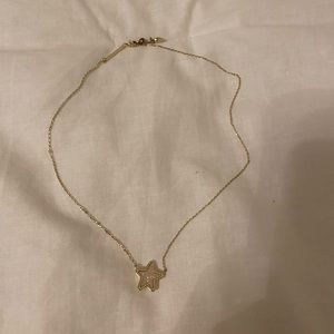 kendra scott jae star gold pendant necklace in iridescant drusy 17”-20”